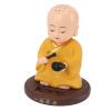Laughing Buddha Statue, Dashboard Decorations Funny Car Shaking Toy Little Monk Figurine Solar Toys Solar Dancing Figurines Chinese Little Buddha Car Dashboard Ornament view 4