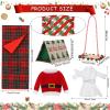 Liliful 6 Pcs Christmas Elf Accessories Include Christmas Sleeping Bag, Xmas Camping Tent, Sweater, Bathrobe, Swing, Hammock Xmas Gifts Accessories for Dollhouse Party Supplies(Elegant) view 2