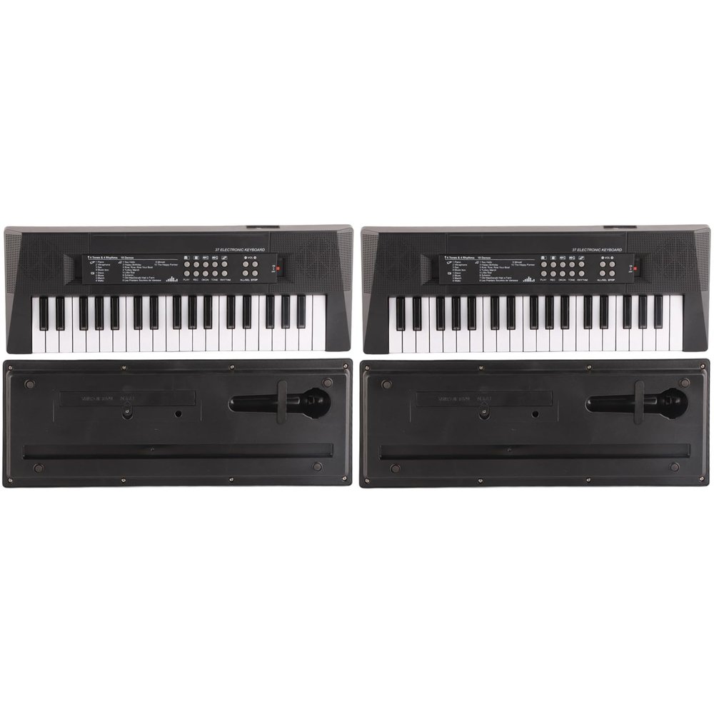 37 Key Piano, Children Musical Toy Keyboard with Recording Function, 8 Tones, 6 Songs Dual Power Supply