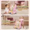 Baby Walker with Wheels, Wooden Push Walker Toys for Babies 10-12 Months, Baby Girl Walking Activity Toys for 1 Year Old view 2