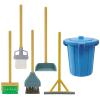 Kokubo 4016 Mini Cleaning Tools, Set of 6, Deck Brush, Dustpan, Dragonfly, Broom, Mop Broom, Trash Can Collection, Desk, Washroom, Water Basin, Miniature, Stylish, Cute view 1