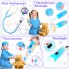 IVENRXIU Doctor Kit for Kids, 17 Pcs Medical Play Set with Bag and Dress Up Costume for Toddlers 3-5, Pretend Play Toys for Kids Boys and Girls, Halloween Christmas Birthday Gifts view 2