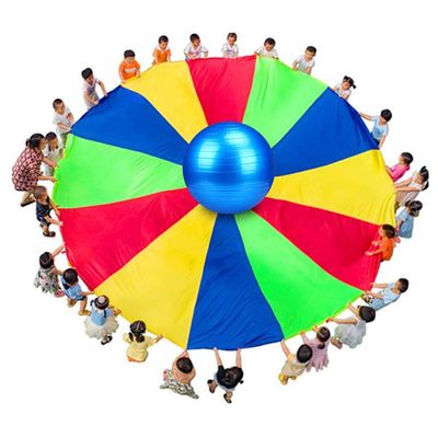 ZMQJEQANBG Play Parachute Rainbow Parachute with Storage Bag, Cooperative Parachute Game for Birthday Party, Creative Birthday Gift(5m/16.4ft)