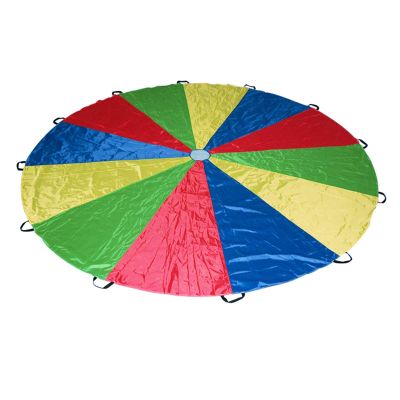 ZMQJEQANBG Play Parachute Outdoor Parachute Game with Storage Bag, Nursery School Balance Coordination Training Game, Outdoor Activity Game(5m/16.4ft)