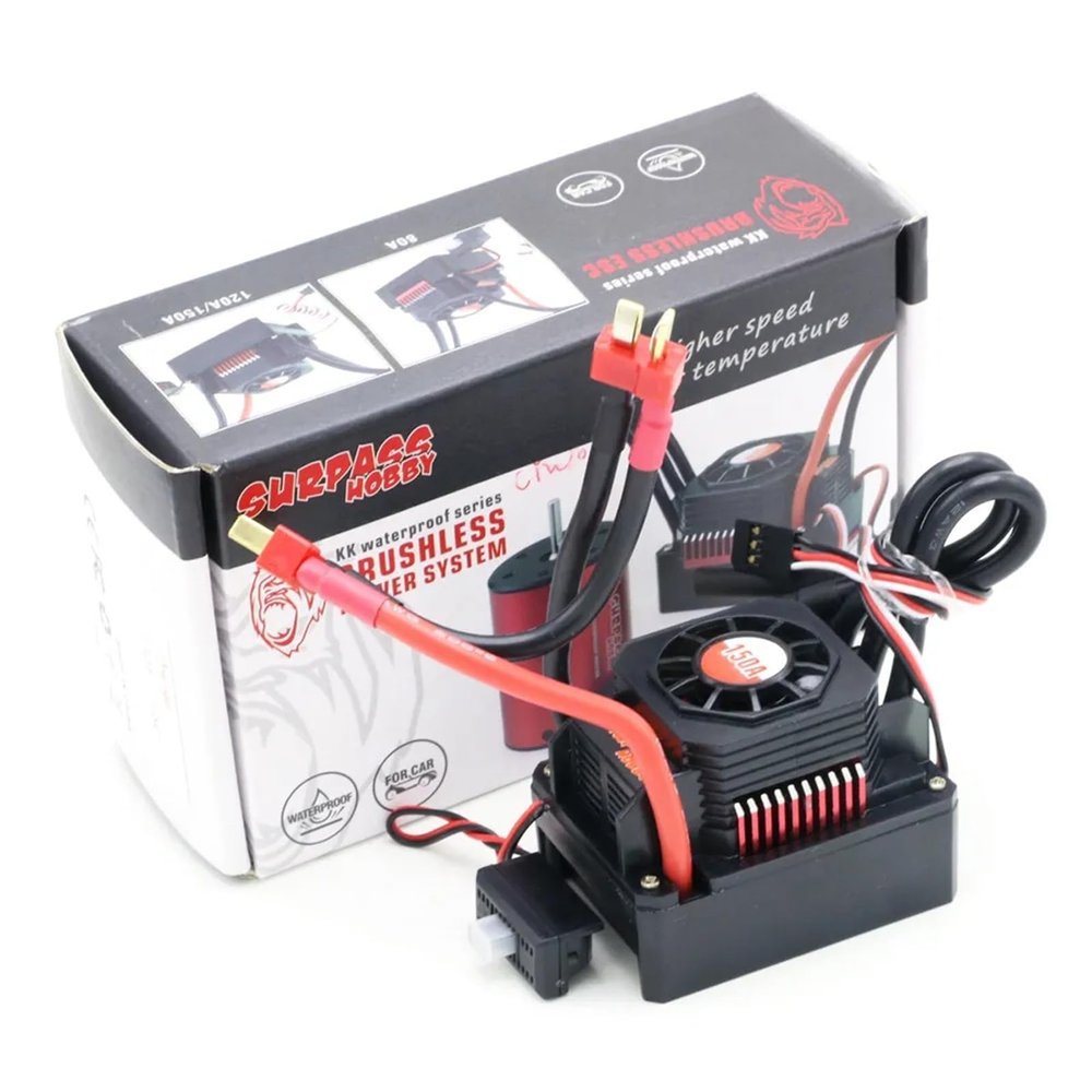 3-6S 150A Waterpoof Brushless ESC Speed Controller BEC 6.1V 7.4V 3A for T Plug for 1/8 Scale RC Car