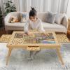 HALLYBEE Puzzle Table 1500 Pieces Wooden Puzzle Board with Legs, 34.3x 26.5 Jigsaw Board with 4 Drawers and Cover, Foldable Leg Jigsaw Table for Adults Natural view 1