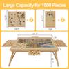 HALLYBEE Puzzle Table 1500 Pieces Wooden Puzzle Board with Legs, 34.3x 26.5 Jigsaw Board with 4 Drawers and Cover, Foldable Leg Jigsaw Table for Adults Natural view 4