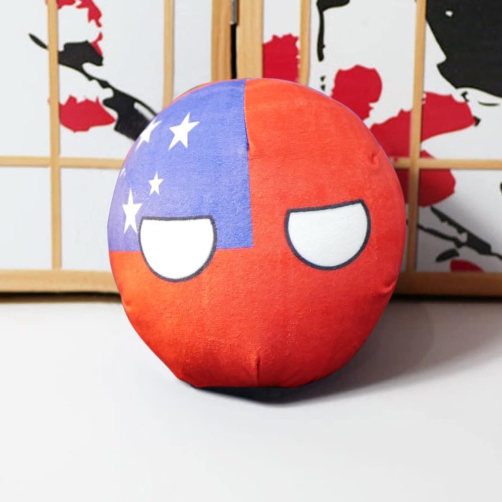 GANGKJDS 7.9inch 3.9inch Polish Ball, Country Ball, Guyana, Honduras, Morocco, Saudi Arabia, Tunisia, Country Ball, Country Ball, Multiple National Flag Decorations(Samoa,20cm)