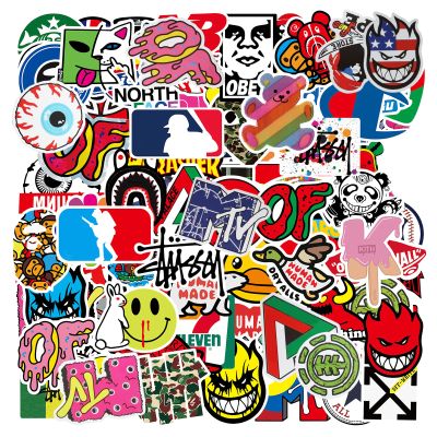 Cool Brand Stickers - 101 Pack Cool Stickers for Skateboard, Helmet, Laptop, Bicycle, Skater Sticker