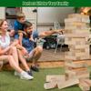Olsa Jumbo Tumble Tower Outdoor Games 60pcs Large Blocks Stacking Lawn Yard Game for Kids Adults Family Stack to Over 5FT Giant Family Party Games for Holiday view 4