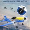 Dodoore RC Airplane RC Plane, 3 Channel Remote Control Airplane, 2.4GHz RC Glider Fighter for, EPP Foam RC Aircraft with 6-axis Gyro Stabilizer, 2 Batteries, Easy to Fly for Adults view 4
