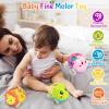 Baby Rattles Toy Car for Toddler Aged 1-3, 5.7in x4.33in Soft Rubber Montessori Sensory Toy for 0-6-12 Months Baby Gifts, Easter Basket Stuffers for Toddler, 1st Birthday Gifts for 1-2 Years Old Boys view 3