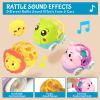 Baby Rattles Toy Car for Toddler Aged 1-3, 5.7in x4.33in Soft Rubber Montessori Sensory Toy for 0-6-12 Months Baby Gifts, Easter Basket Stuffers for Toddler, 1st Birthday Gifts for 1-2 Years Old Boys view 4
