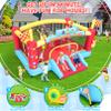 AKEYDIY Inflatable Obstacle Course Bounce House for Kids, 13.12FT x 11.16FT Racing Party Bouncy House for Kids 3-12 w/Large Jumping Area, Basketball Hoop & Racing Slide, Target Toss Game, 550W Blower view 4