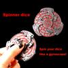 7-in-1 DND Dice Set, Rotate Metal Rotate Dungeons and Dragons DND Compass Dice, Cool RPG Role Playing Table Game DiceSliver Black view 2
