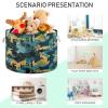 WELLDAY Cotton Rope Basket Teal Gold Geometric Baby Laundry Basket for Living Room, Laundry, Nursery, Pillows, Home Decor view 4