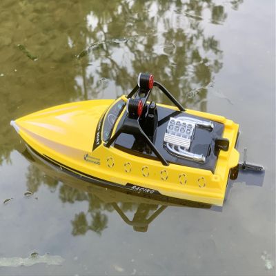 Ssccgym WL917 RC Jet Racing Boat Remote Controlled Motorboat Watercraft 16km/h with LED 7.4V 800mAh for Beginners 14y+ on Lake Pool Yellow