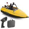 Ssccgym WL917 RC Jet Racing Boat Remote Controlled Motorboat Watercraft 16km/h with LED 7.4V 800mAh for Beginners 14y+ on Lake Pool Yellow view 2