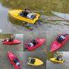 Ssccgym WL917 RC Jet Racing Boat Remote Controlled Motorboat Watercraft 16km/h with LED 7.4V 800mAh for Beginners 14y+ on Lake Pool Yellow view 3