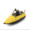 Ssccgym WL917 RC Jet Racing Boat Remote Controlled Motorboat Watercraft 16km/h with LED 7.4V 800mAh for Beginners 14y+ on Lake Pool Yellow view 4