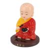 Laughing Buddha Statue, Dashboard Decorations Funny Car Shaking Toy Little Monk Figurine Solar Toys Solar Dancing Figurines Chinese Little Buddha Car Dashboard Ornament view 2