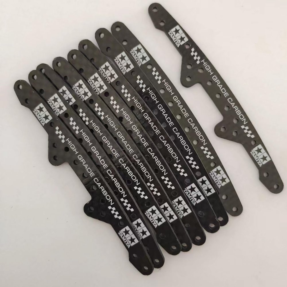 Krixis 10pcs/20pcs 1.5mm HG Carbon Front Plate 95600 Reinforcing Head Guide Roller Stay for 1/32 Krixis Mini 4WD Car Model - (Color: 20pcs)