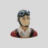 Malockos 1 Pcs 1/9 Scale Civil Pilots Figures With Hat Toy Model For RC Plane Accessories Hobby Color Red Blue Grey - (Color: Grey hat) view 1