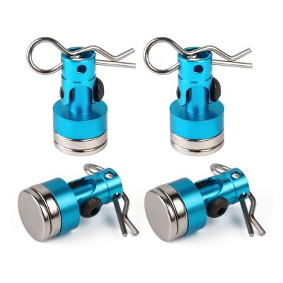 4pcs Metal Invisible Body Pillar Mount Magnetic Invisible Band R Clip Pins for 1/10 RC Crawler