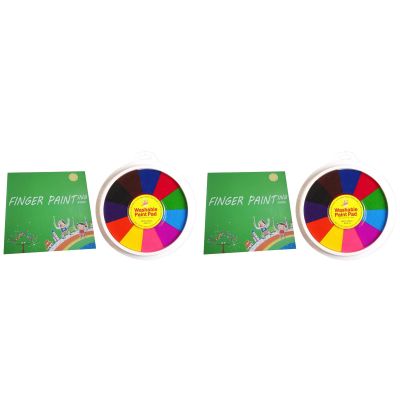 Alomejor Washable Finger Drawing Kit for Kids with Variety of Colors, Picture Book Family Time for DIY Crafts