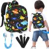 Accmor Toddler Backpack Leash, Cute Kids Backpack with Anti Lost Wrist Link, Mini Child Backpack Leash Baby Walking Harness for Travel, Small Dinosaur Backpack Tether for Boys Ages 1-3 view 1