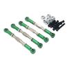 Malockos Metal Adjustable SteeR1ng Linkage Servo Link Pull Rod SteeR1ng Link Rod Setor for WPL C14 C24 B14 B24 1/16 RC Car Crawler Parts - (Color: green, CN) view 1
