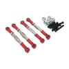 Malockos Metal Adjustable SteeR1ng Linkage Servo Link Pull Rod SteeR1ng Link Rod Setor for WPL C14 C24 B14 B24 1/16 RC Car Crawler Parts - (Color: green, CN) view 3