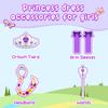 Aolliya Princess Dresses for Girls Puff Sleeve Princess Costume Purple Princess Dress Up Clothes for Halloween Cosplay Party view 4