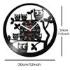 The Geeky Days Cute Owl Personalized Name Vinyl Record Wall Clock view 2