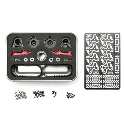 Malockos Orlandoo Hunter RC Model 1:32 35 Mini Climbing Assembled Metal Wheel Rubber Track Set And Fetal Skin And Accessories - (Color: Black one axis)