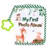 Baby's My First Family Album Soft Photo Cloth Book Green Leaves My First Book of Photos Baby Memory Album Gift Holds 4x6 Pictures for Babies Newborn Toddler & Kids Baby Shower view 1