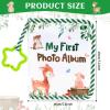 Baby's My First Family Album Soft Photo Cloth Book Green Leaves My First Book of Photos Baby Memory Album Gift Holds 4x6 Pictures for Babies Newborn Toddler & Kids Baby Shower view 2
