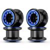 TREAL TRX4MT Beadlock Wheels High Trail 3.1 Wheel Rims(4P) Aluminum Upgrades for 1/18 TRX-4MT F-150 K10(Black-Blue) view 1