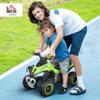 Aosom NO Power Kids Ride On Push Car, Ride Racer, Foot-to-Floor Sliding Car, Walking ATV Toy with Music, Lights, for 1.5-3 Years Old, Green view 2