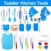 Fingertip WD 45 Pcs Kids Cooking Set Real with Gift Box, Baking Set, Kitchen Tools for Girls & Boys view 2