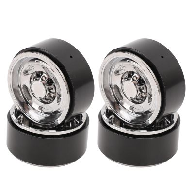 1.9in Lightweight Alloy RC Wheel Rims, 5 Frame Electroplated 1/10 RC Car Vehicle Replacement Accessories, for On Road Drift Street Car Tire Tyre, Mirror Like Luster