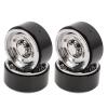 1.9in Lightweight Alloy RC Wheel Rims, 5 Frame Electroplated 1/10 RC Car Vehicle Replacement Accessories, for On Road Drift Street Car Tire Tyre, Mirror Like Luster view 1