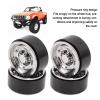 1.9in Lightweight Alloy RC Wheel Rims, 5 Frame Electroplated 1/10 RC Car Vehicle Replacement Accessories, for On Road Drift Street Car Tire Tyre, Mirror Like Luster view 4