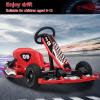 Kid Go Kart Electric Vehicles, 36V Electric Go Kart for Kids, 4 Wheels Electric Go Kart, 16 MPH Drift Kart with 350W Motor, Rear Wheel Shock Absorber & Comfortable Seat Cushion view 3