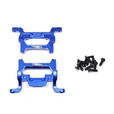 TREAL TRX4MT Front and Rear Bumper Mounts Aluminum 7075 Upgrades for 1/18 TRX-4MT F-150 K10 Monster Truck(Blue)