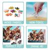 Wreath Giraffe 1000-Piece Wooden Jigsaw Puzzle - Letters on The Back -Perfect Interlocking Clear Printing - Adults Educational Puzzle Ideal Gifts - Display as Artwork Idea! view 2