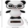 1Pc Solar Dancing Panda Bear Tiger - Shaking Dancing, Dancing Animal Figurine for Car Interior Home Desk Decorations Solar Power Kits,Car Dashboard Ornament, Car AccessoriesBlack and White view 2