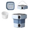 Mini Foldable Washing Machine 12X12X13in Portable Washer 17L Capacity Convenience And Efficiency For Camping, Travelling, Apartment & Tiny Spaces(Blue) view 1