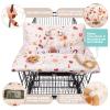 Shopping Cart Cover for Baby 2 in 1 High Chair Covers for Restaurant Comfortable Grocery Cart Seat Covers for Infant, Toddler Universal Suitable for Most Shopping Carts Machine Washable, Dessert view 3