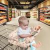 Shopping Cart Cover for Baby 2 in 1 High Chair Covers for Restaurant Comfortable Grocery Cart Seat Covers for Infant, Toddler Universal Suitable for Most Shopping Carts Machine Washable, Dessert view 4